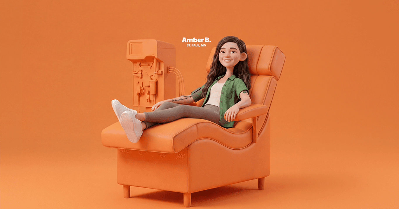 Avatar woman in Donation chair
